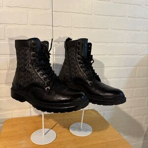 Aldo Muuler-R Black Patterned Lace-Up Boots